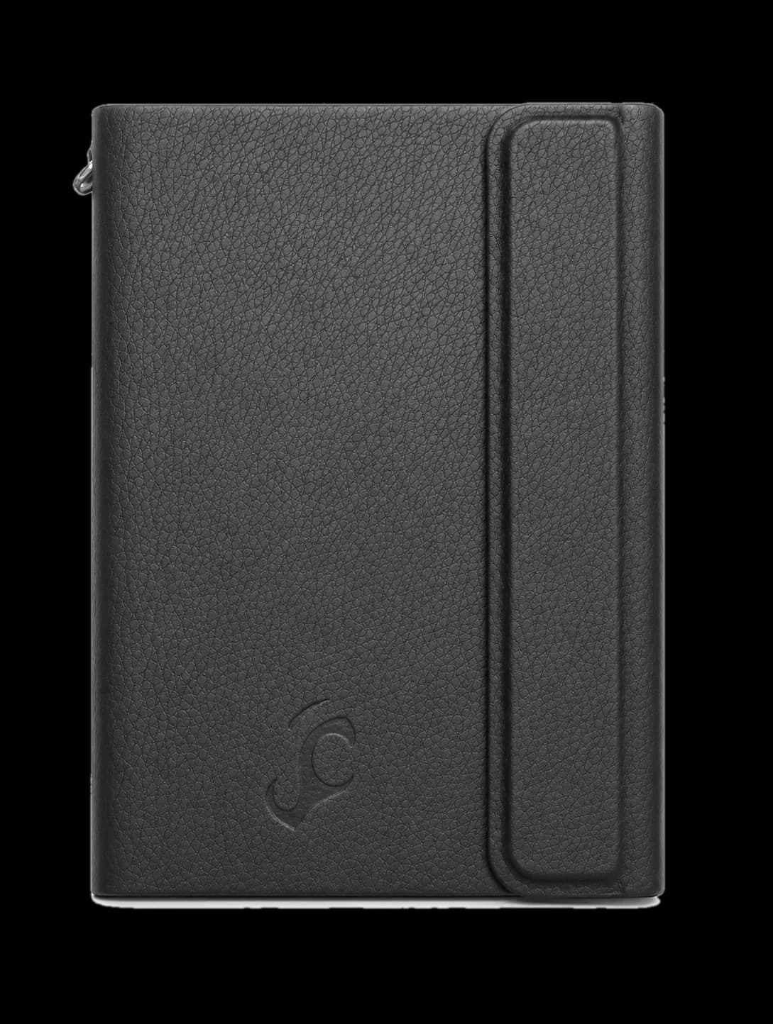 Black premium leather smart passport holder